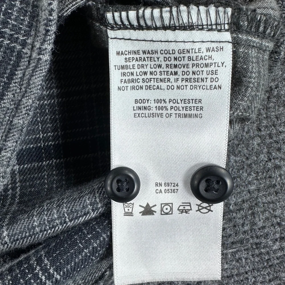 Columbia Button Down Mens M Medium Grey Plaid Omni-Wick Long Sleeve Hiking Shirt - Picture 16 of 16